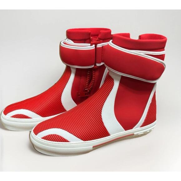 Burberry Stretch Nylon & Rubber Sub High-Top Sneakers Size 12 - Picture 1 of 7